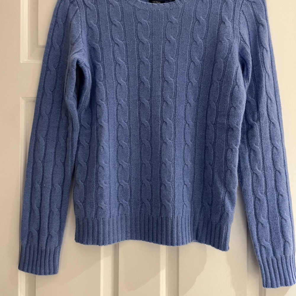 Polo Ralph Lauren Blue Cable Knit Cashmere Sweater - Size Small - New With Tags - Picture 8 of 8